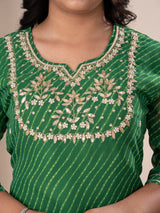 KcPc Jaipuri Traditional Marwadi Gotapatti Handwork Long Straight KurtisKML