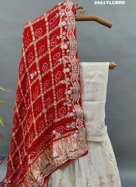KcPc Beautiful Upada Silk Bollywood Style Gotapatti Work Lehenga BTU