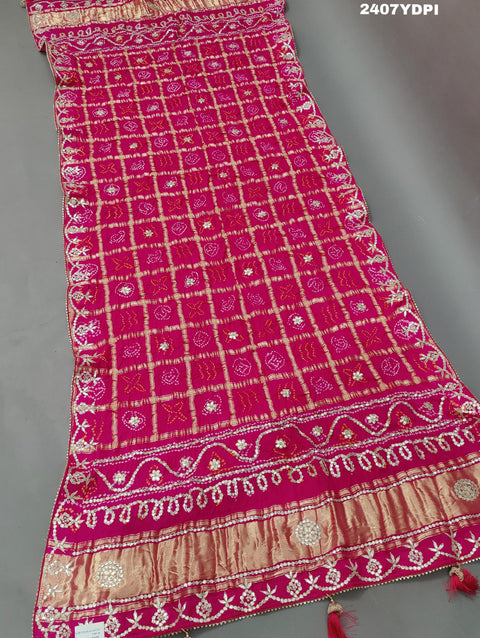 KcPc New Launch Pure Gaji Silk Gota Patti Work Dupatta AMT