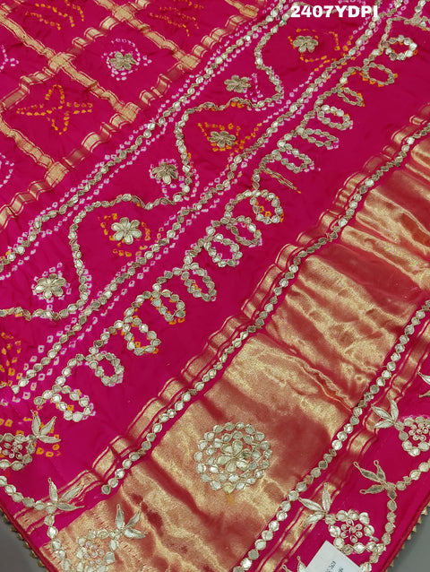 KcPc New Launch Pure Gaji Silk Gota Patti Work Dupatta AMT