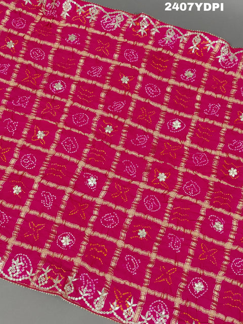 KcPc New Launch Pure Gaji Silk Gota Patti Work Dupatta AMT