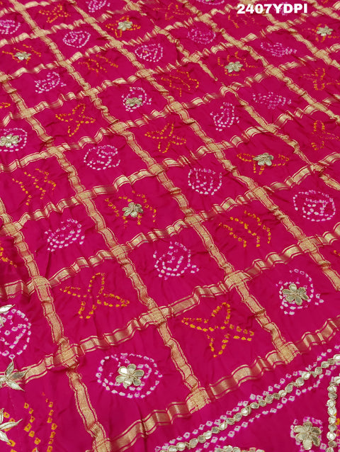 KcPc New Launch Pure Gaji Silk Gota Patti Work Dupatta AMT