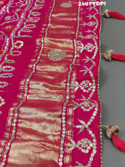 KcPc New Launch Pure Gaji Silk Gota Patti Work Dupatta AMT