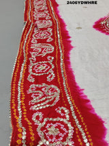 KcPc New Beautiful Gaji Silk Bandhani Gota patti work Dupatta AMT