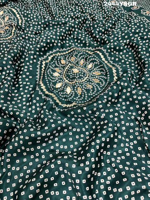 KcPc New Latest Modal Silk Bandhani Style With Gotapatti Work Saree MHS