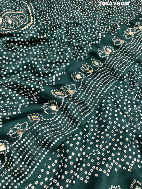 KcPc New Latest Modal Silk Bandhani Style With Gotapatti Work Saree MHS