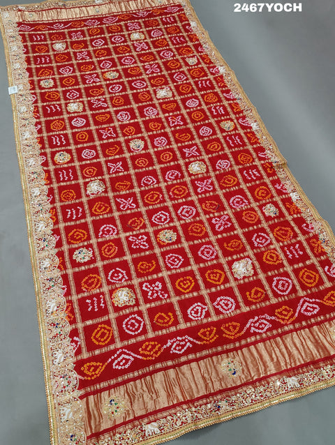 KcPc New Arrival Pure Gaji Silk Beautiful Marwadi Heavy Work Odhna MNL