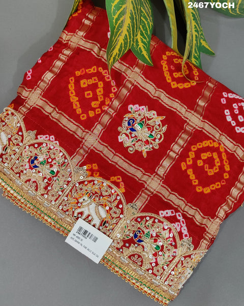 KcPc New Arrival Pure Gaji Silk Beautiful Marwadi Heavy Work Odhna MNL