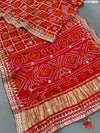 gaji silk bandhani saree with gotapati work for royel weddings 