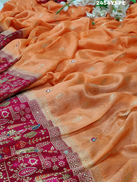 KcPc Latest New Dola Silk Banarasi Style With Cutdana Work Saree RB
