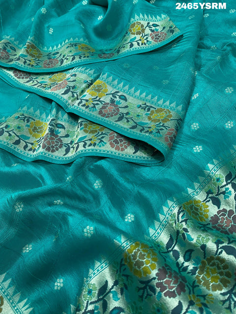 KcPc New Banarasi Silk Printed Style With zari weaving Work Saree RB