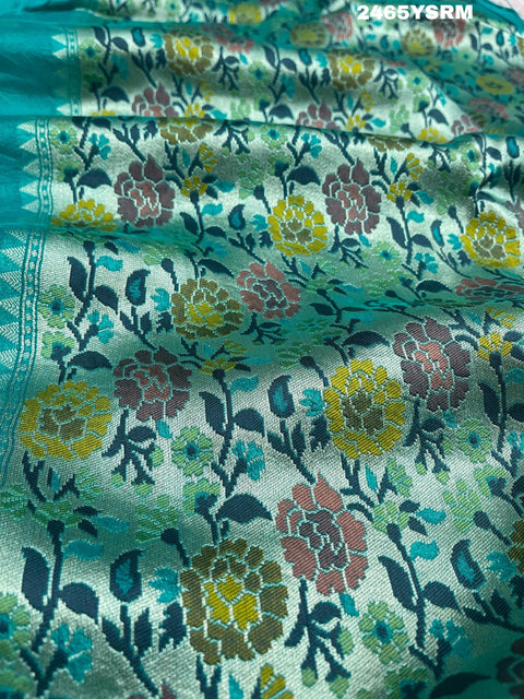 KcPc New Banarasi Silk Printed Style With zari weaving Work Saree RB