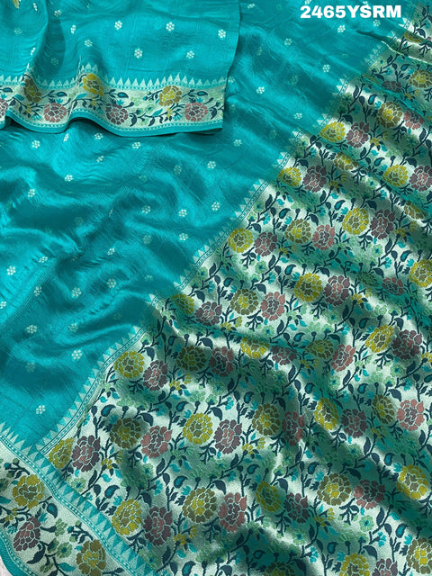 KcPc New Banarasi Silk Printed Style With zari weaving Work Saree RB