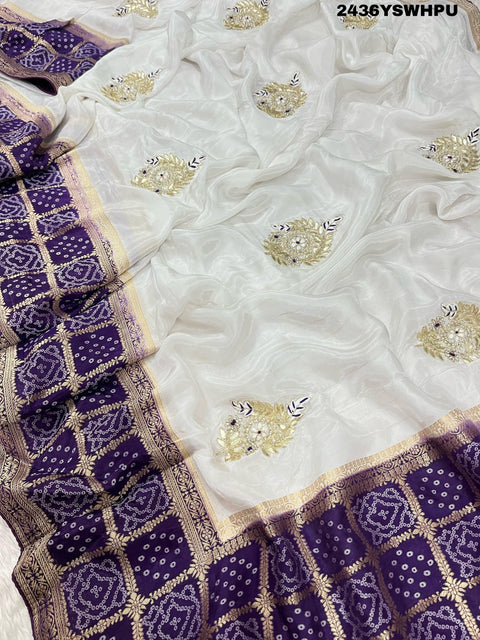 KcPc New Beautiful Munga Silk Banarasi Style With Cutdana Gotapatti Work Saree RG