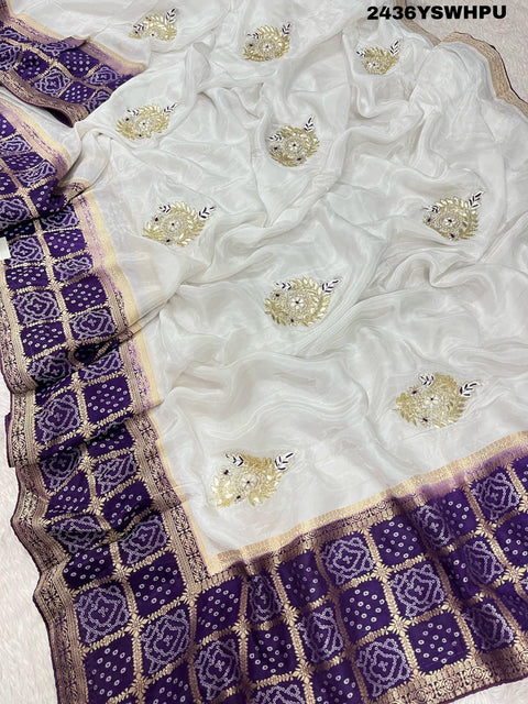KcPc New Beautiful Munga Silk Banarasi Style With Cutdana Gotapatti Work Saree RG
