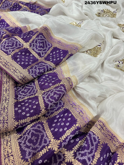 KcPc New Beautiful Munga Silk Banarasi Style With Cutdana Gotapatti Work Saree RG