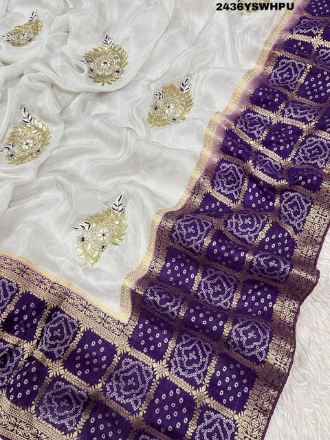 KcPc New Beautiful Munga Silk Banarasi Style With Cutdana Gotapatti Work Saree RG