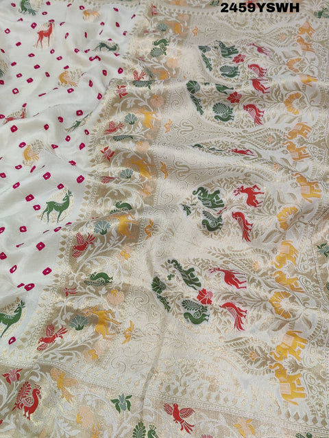 KcPc New Chinon silk Beautiful Kalamkari Style Saree RB