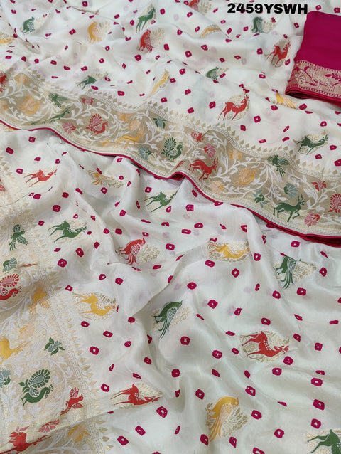 KcPc New Chinon silk Beautiful Kalamkari Style Saree RB