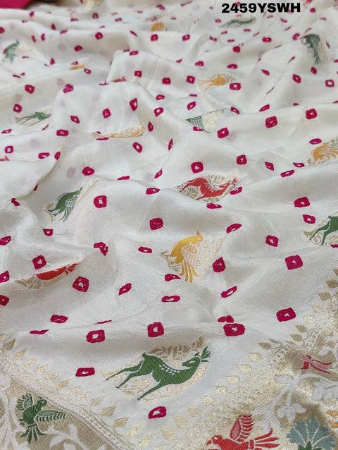 KcPc New Chinon silk Beautiful Kalamkari Style Saree RB