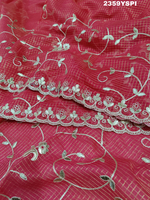 KcPc New Kota Doriya Gota Patti Work Saree SWA