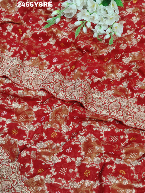 KcPc New Georgatte Banarasi Style With Cutdana Work Saree MOH