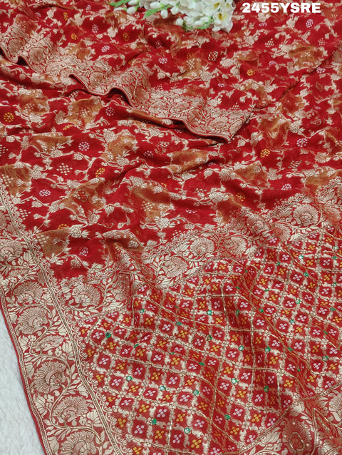 KcPc New Georgatte Banarasi Style With Cutdana Work Saree MOH