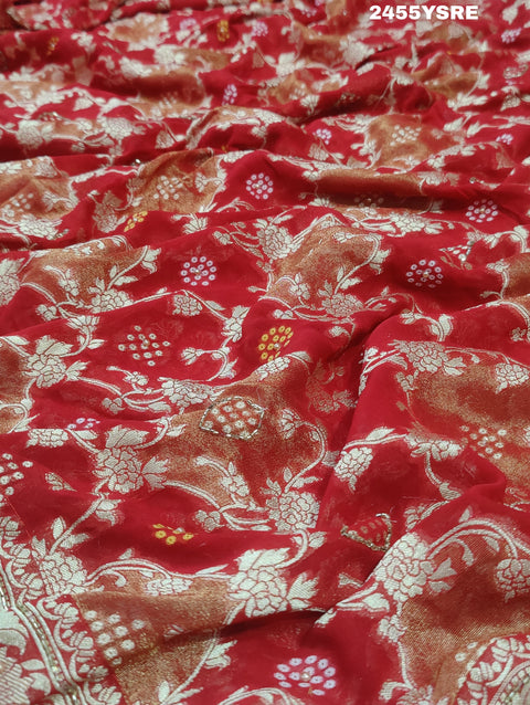 KcPc New Georgatte Banarasi Style With Cutdana Work Saree MOH