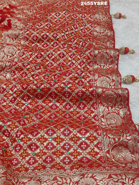 KcPc New Georgatte Banarasi Style With Cutdana Work Saree MOH