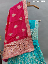 KcPc Traditional Upada Silk Lehenga in Banarasi Style with Handcrafted Cutdana Work BTU