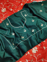 Gotapatti work saree in red colour