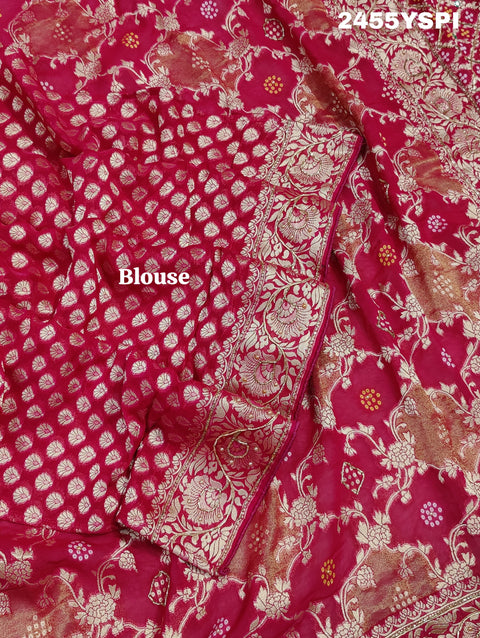 KcPc New Georgatte Banarasi Style With Cutdana Work Saree MOH