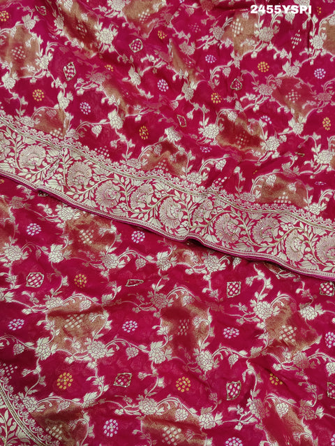 KcPc New Georgatte Banarasi Style With Cutdana Work Saree MOH