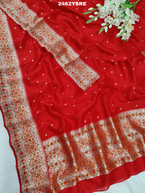 KcPc New Beautiful Banarasi Zari Weaving Saree RB