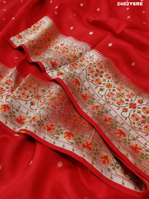 KcPc New Beautiful Banarasi Zari Weaving Saree RB