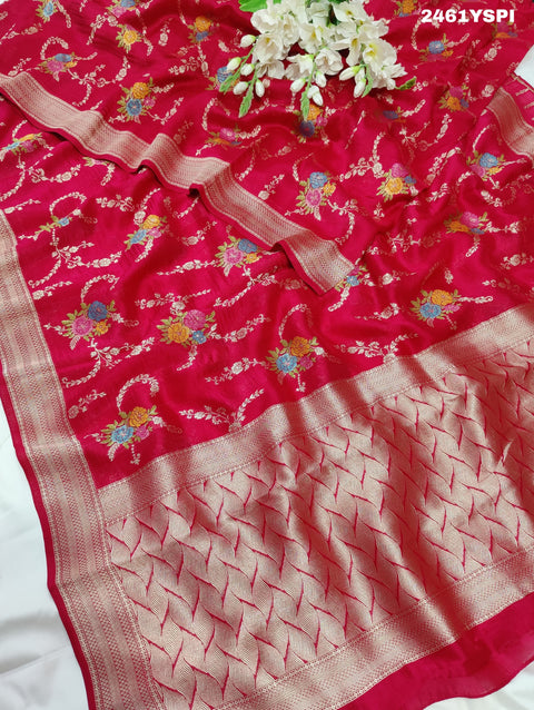 KcPc New H.O Silk Saree with Zari Weaving and Printed Saree RB