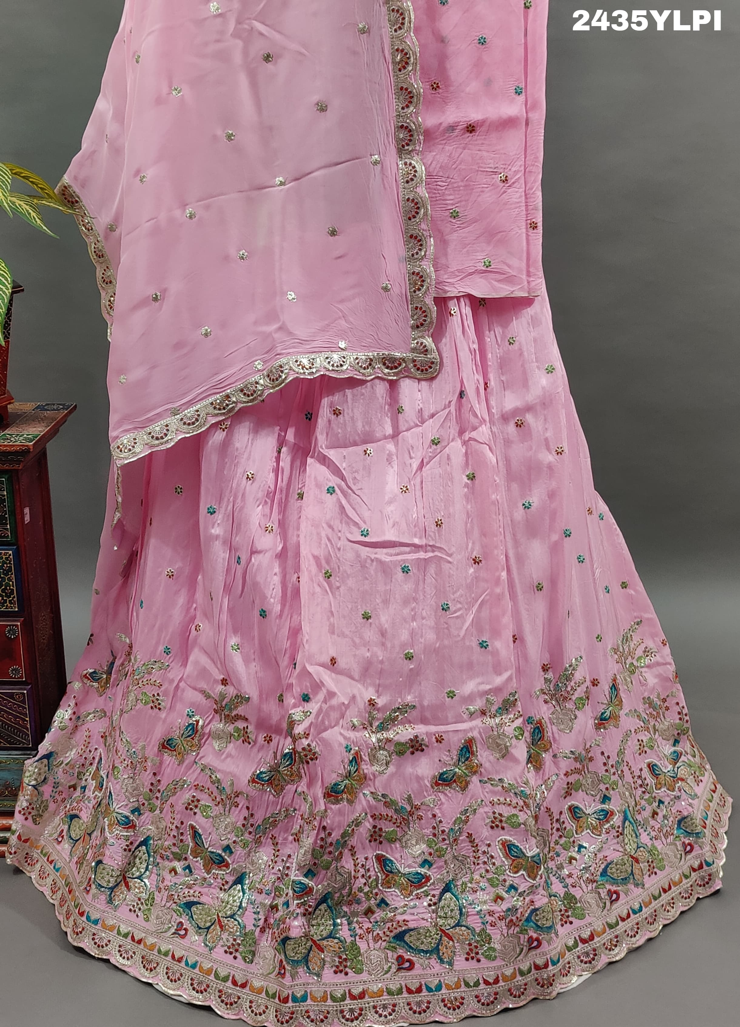 KcPc New Special Chinon Silk Lehenga with Sequin and Gota patti Touches BTU