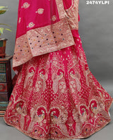 KcPc Upada Silk Bridal Lehenga with Banarasi Style and Cutdana Work BTU