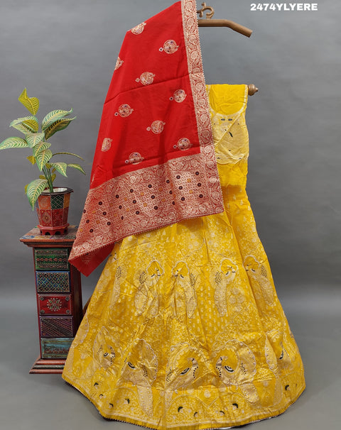 KcPc New Luxury Traditional Lehenga in Upada Silk with Cutdana and Banarasi Styling BTU