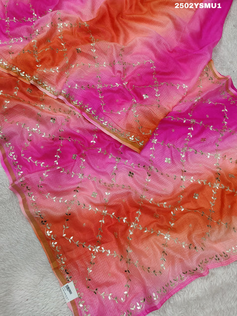 KcPc New Kota Doriya With Beautiful Gotapatti Work Saree SWA