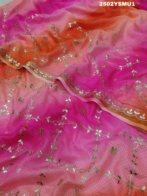 KcPc New Kota Doriya With Beautiful Gotapatti Work Saree SWA