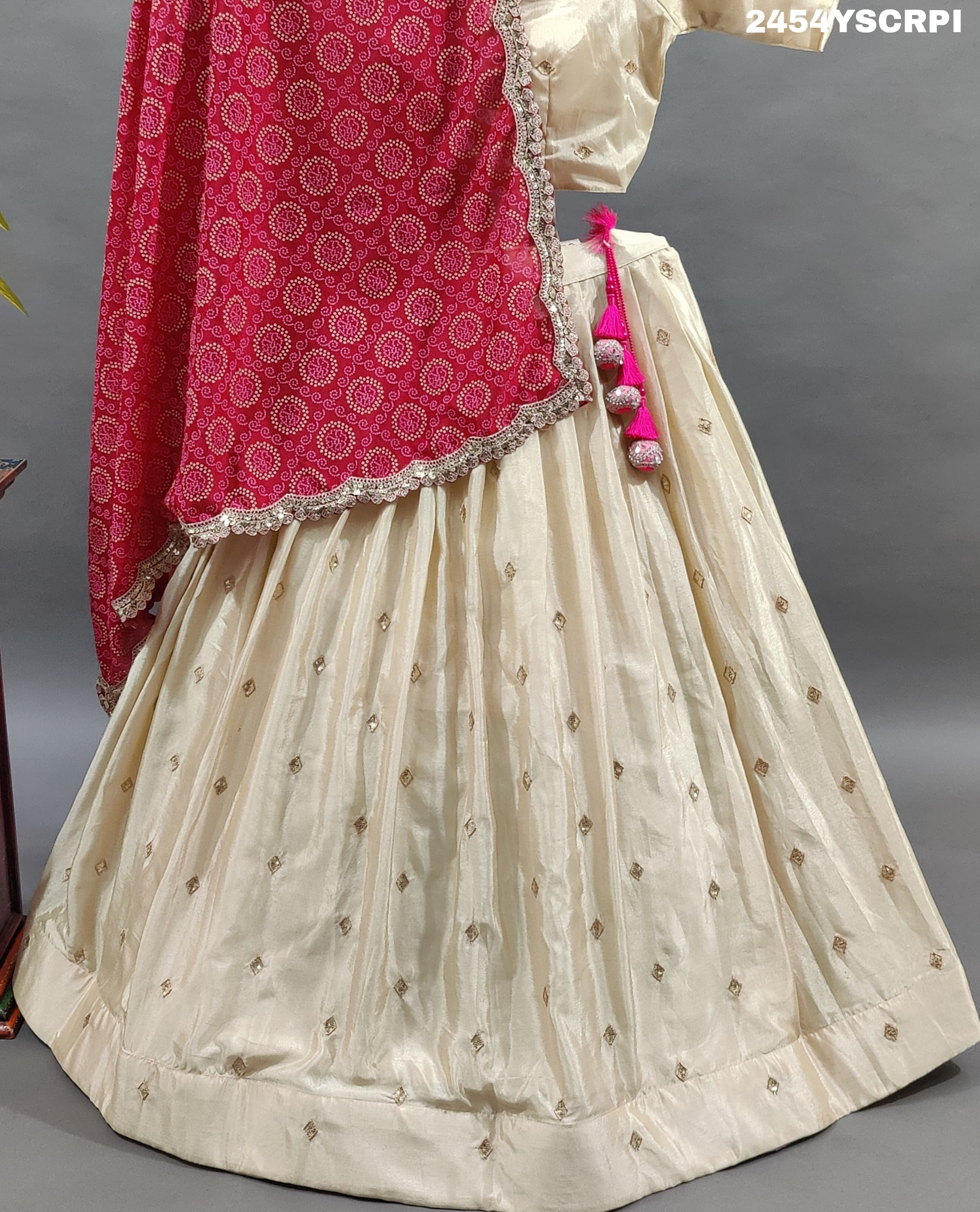 By Bandhani Lehenga With Traditional Wear