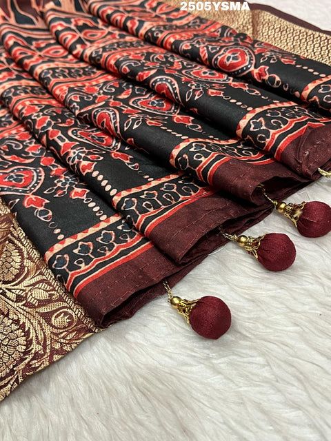 KcPc New Beautiful Upada Silk Banarasi Style with Zari weaving Work  Saree STR