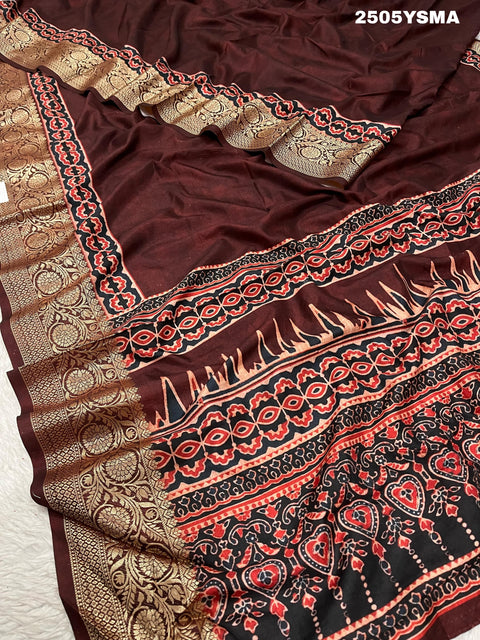 KcPc New Beautiful Upada Silk Banarasi Style with Zari weaving Work  Saree STR