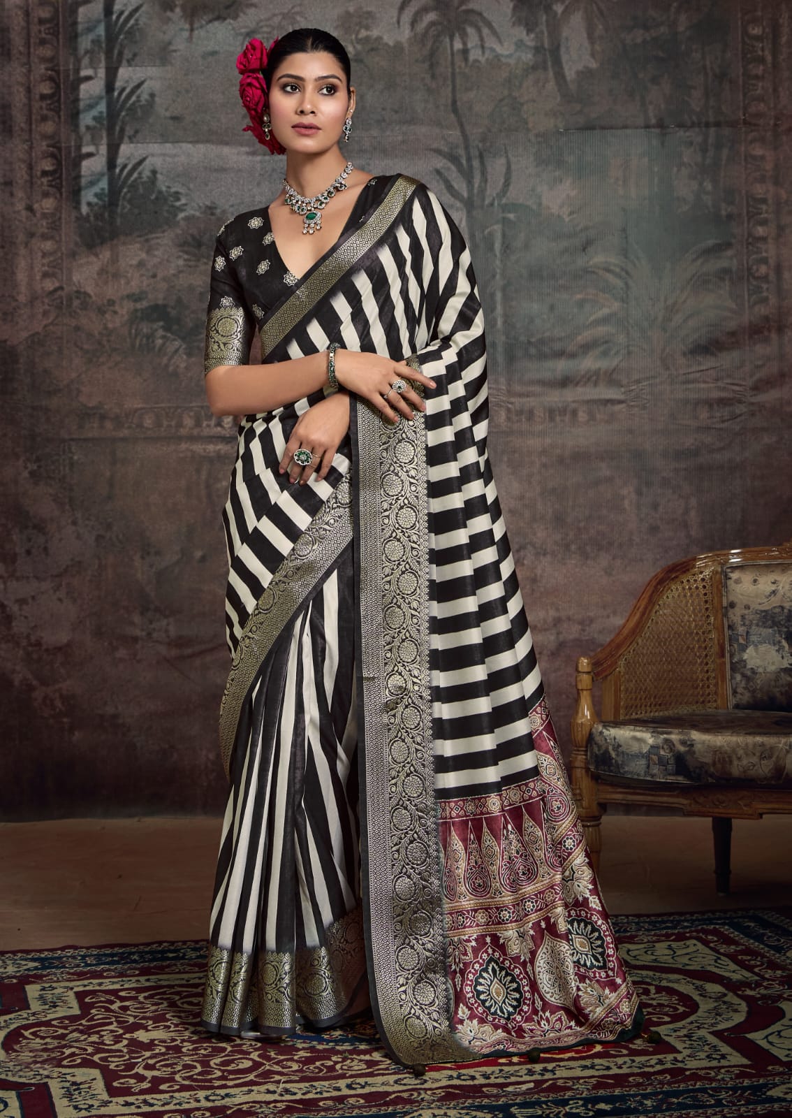 By Ajrakh Saree