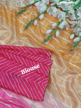 Acolorful saree in leheriya style 
