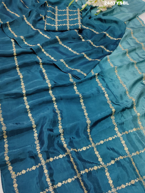 KcPc New HO Silk Bollywood Style Wih Pitton Work Saree SVD