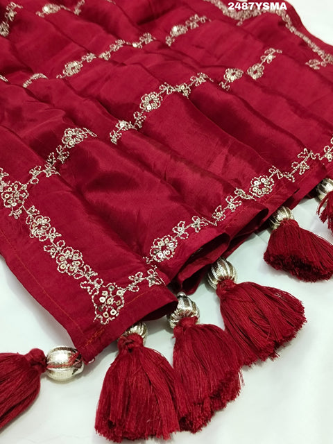 KcPc New HO Silk Bollywood Style Wih Pitton Work Saree SVD