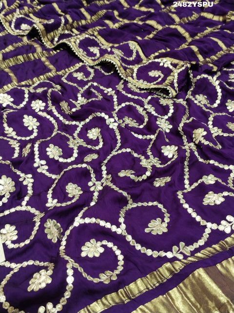KcPc New Gaji Silk Bollywood Style Wih Gotapatti Work Saree Sathish
