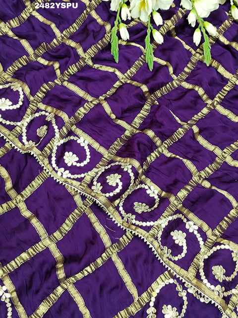 KcPc New Gaji Silk Bollywood Style Wih Gotapatti Work Saree Sathish